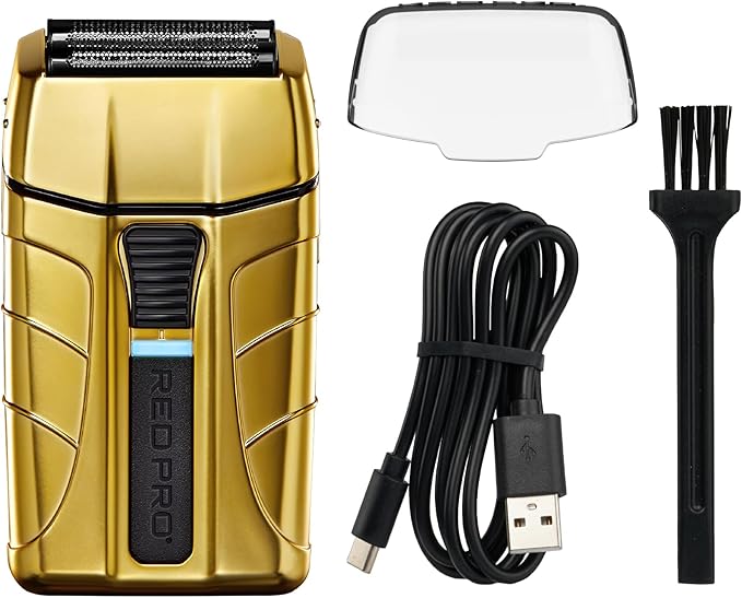 RED PRO Titanium Foil Shaver Cordless Shaver for Men (Matte Gold) PSV01