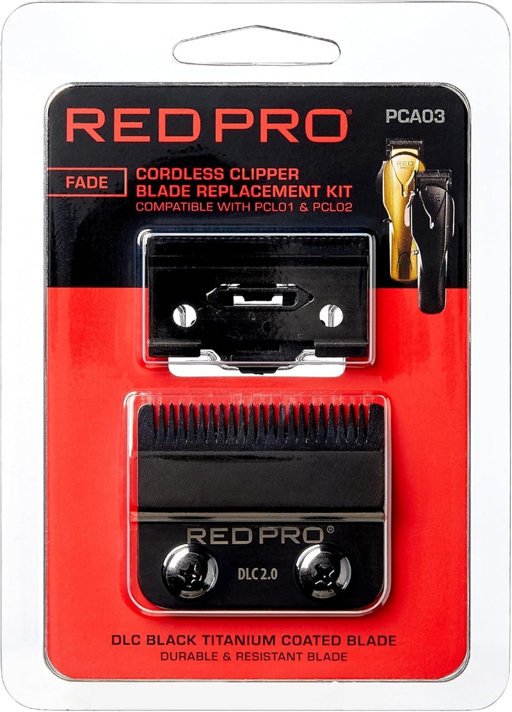 RED Pro Professional Blade Replacement KitPCL01 & PCL02 ,(Fade Black) PCA03