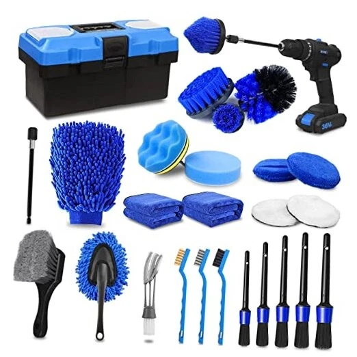 27pcs Car Wash Detail Kit, Car Wash Detail Brush Set