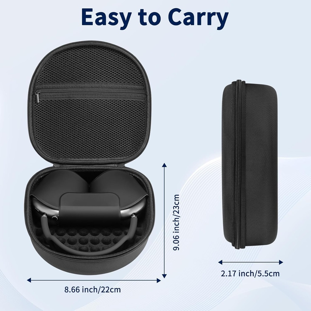Apple Airpods Max Headphone Travel Carrying Storage Bag Finitie  , Black
