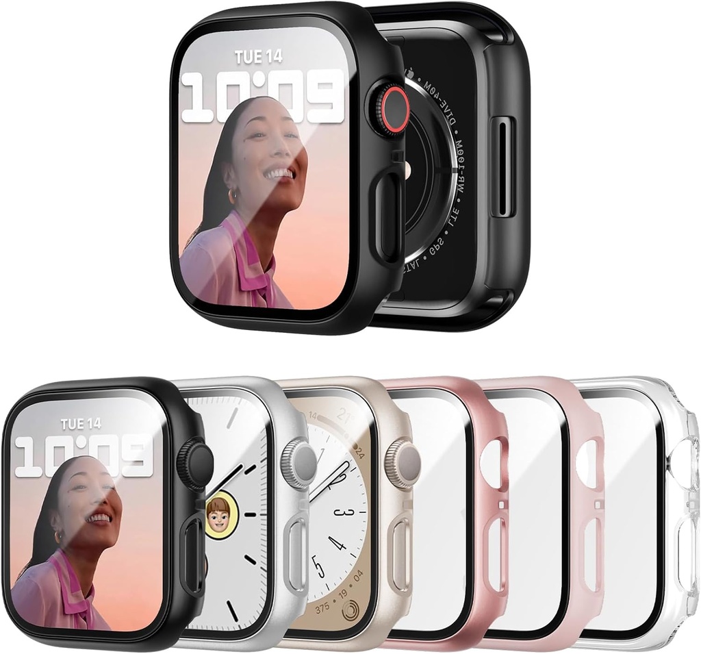 Apple WATCH Tempered Glass All-In-One Watch Case, Anti-Drop Stylish Protective Cover 45MM