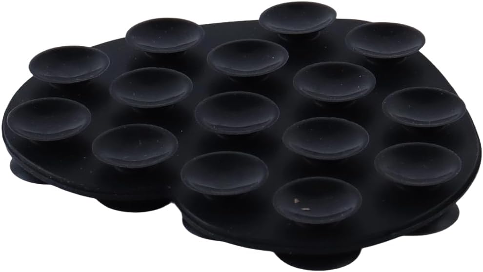 Doubled sided Heart shaped silicon suction cup Black