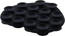 Doubled sided Heart shaped silicon suction cup Black