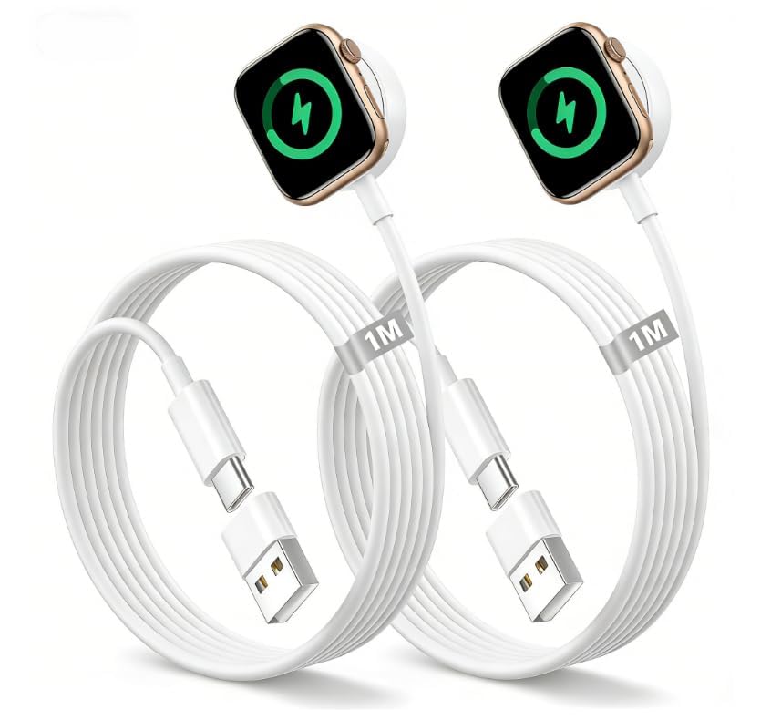 ELUTENG 2Pack Apple Watch Charger USB Magnetic Wireless Fast iWatch Charger Portable Compatible with iWatch Ultra/Series