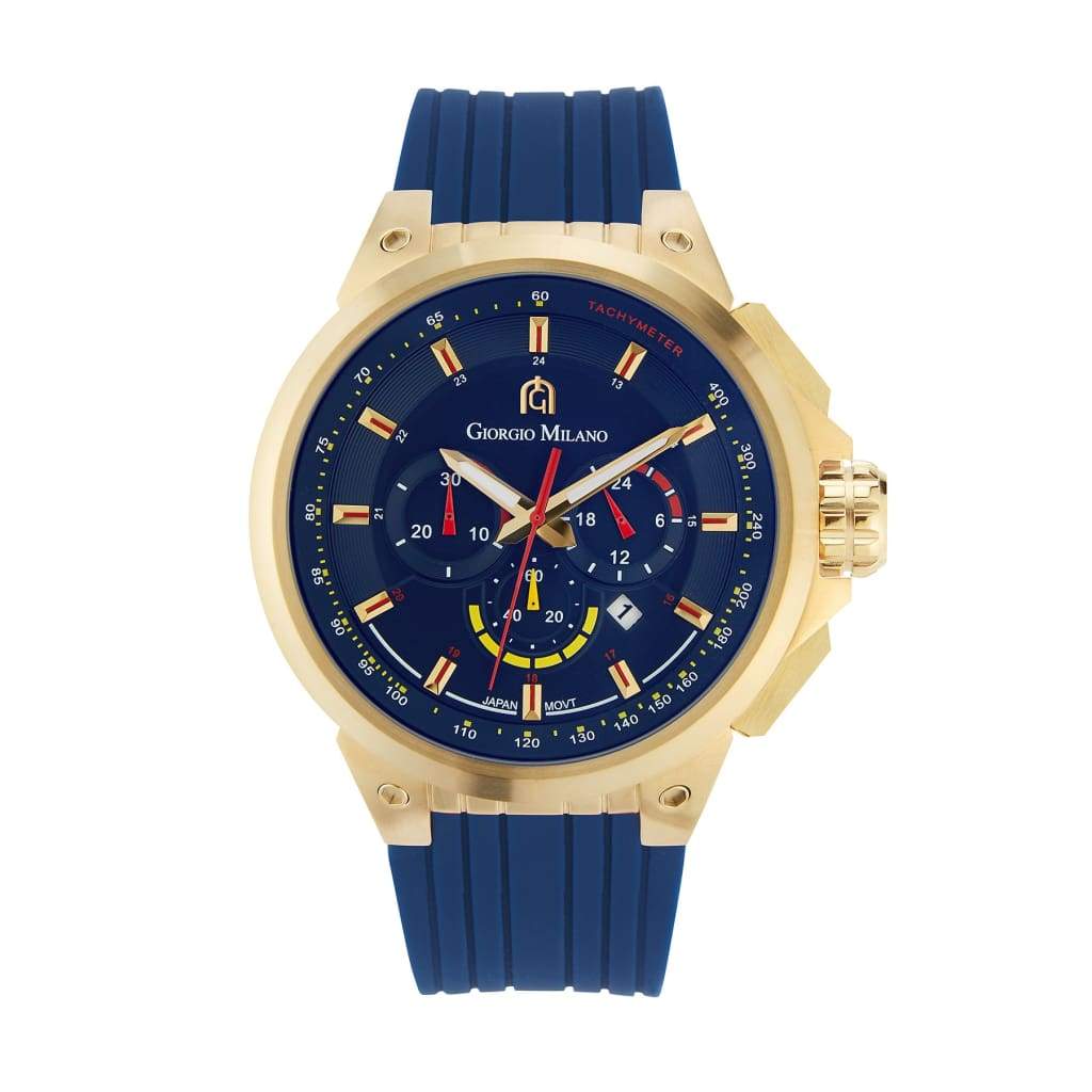Giorgio Milano round gold stainless steel with blue strap and sub-dial 225SG421 ANTONIO