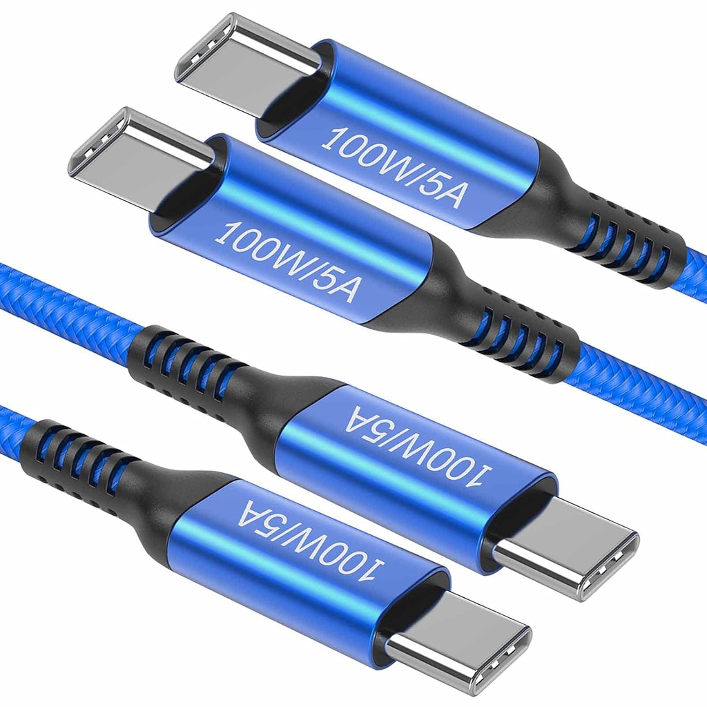 HJ-Type C to USB C 100w 6ft 5A fast charging Cord