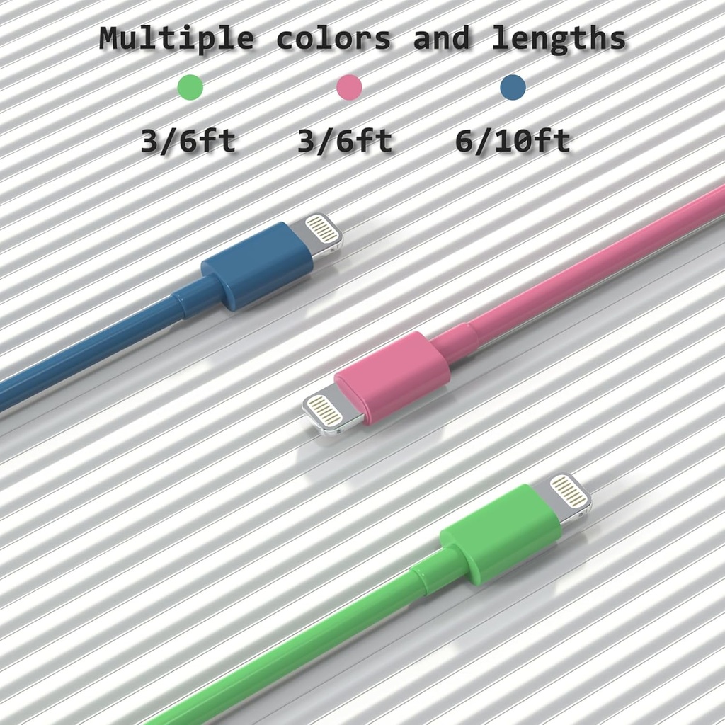 IPHONE USB FAST LIGHTNING CABLE COLOURED