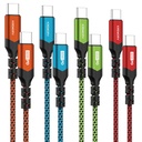 KREMORV USB C to USB C Cable 60W Nylon Braided Type C Charger Cord 