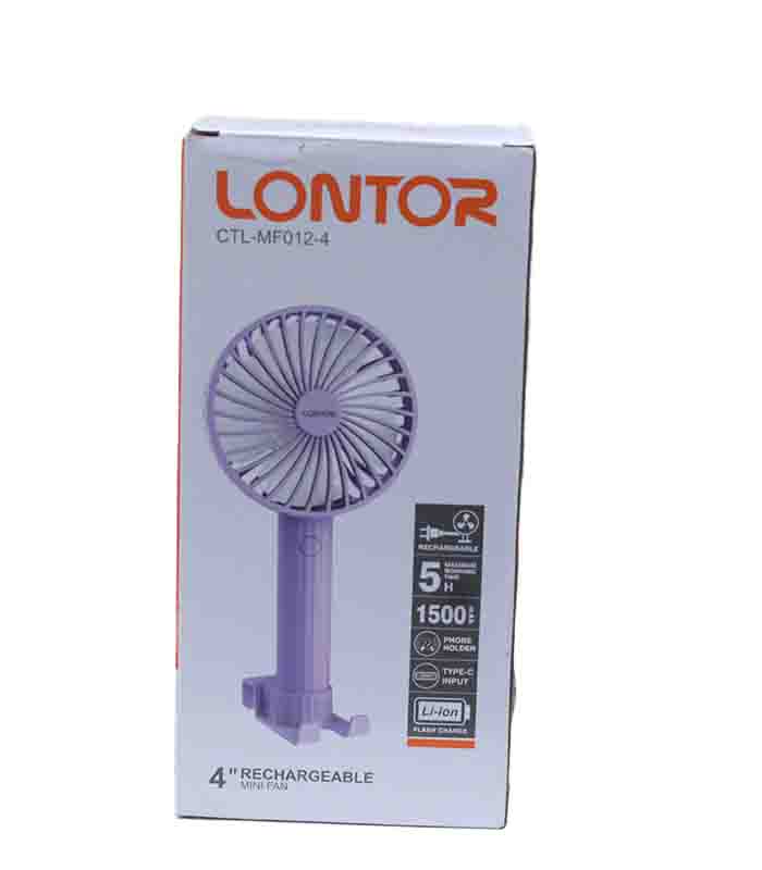 LONTOR RECHARGEABLE MINI FAN CTL-MF012-4
