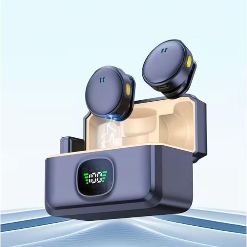 Magnetic Wireless Microphone 2 Pcs Professional Wireless Lavalier Mic