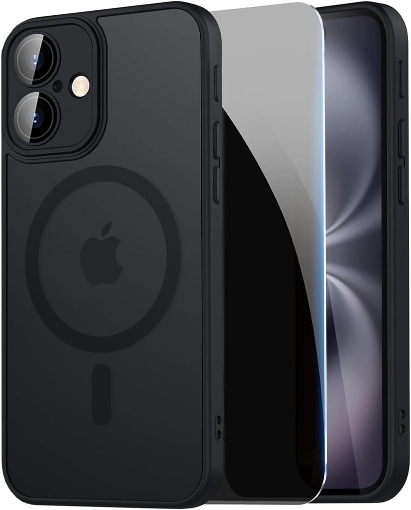 LWLFEKA iPhone 16 Case with Privacy Screen Protectors & Full Camera Cover