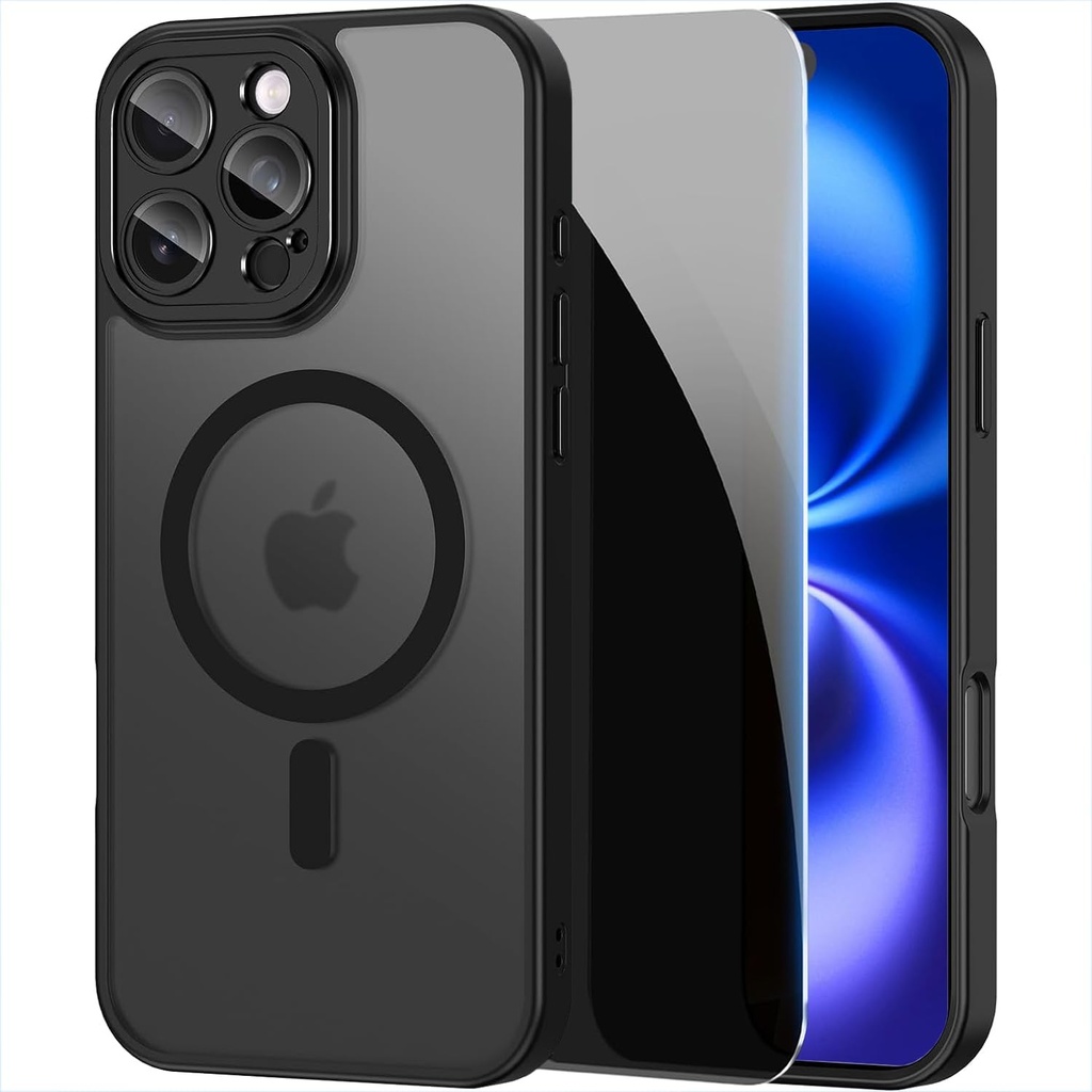 LWLFEKA iPhone 16 Pro Case with Privacy Screen Protectors & Full Camera Cover