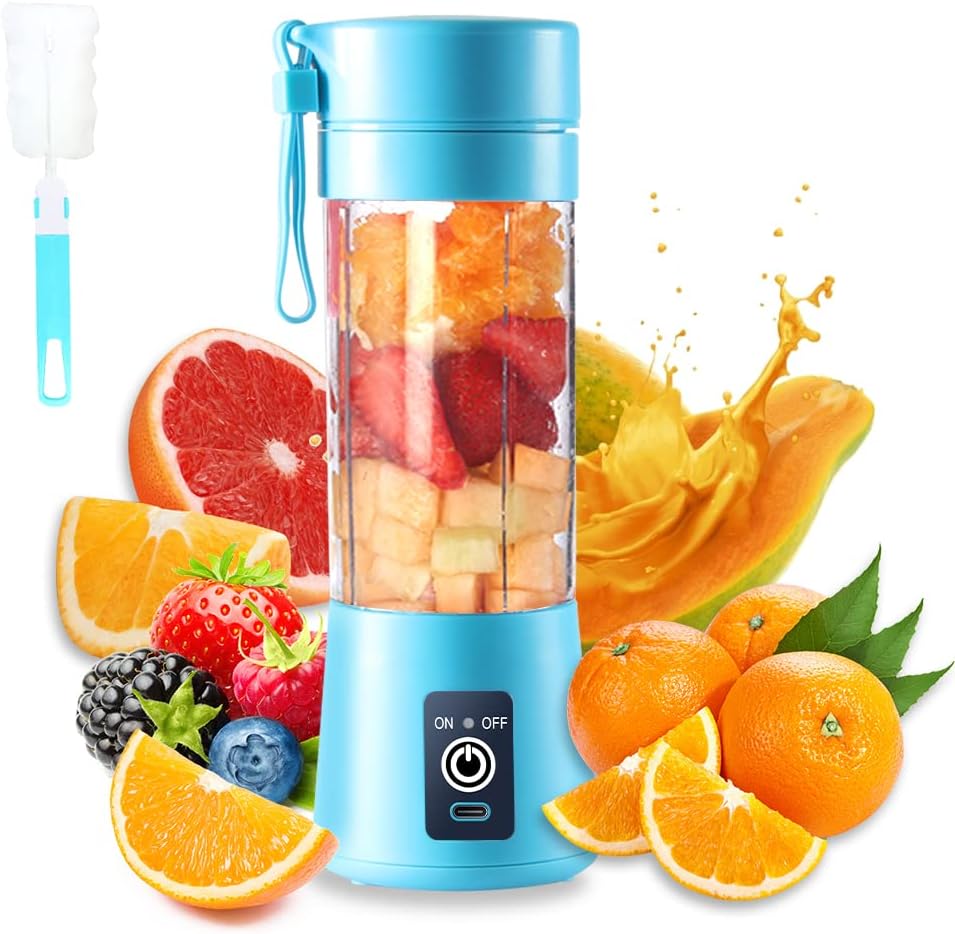 Portable and Rechargeable juicer Blender blue