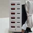 12-Port USB Fast Charging Station - 6×Type-C PD + 6×USB-A Ports, 