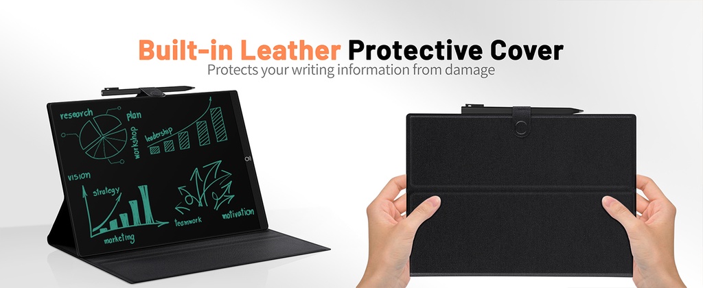  11.5 Inch LCD Note Book & Writing Tablet with Leather Case
