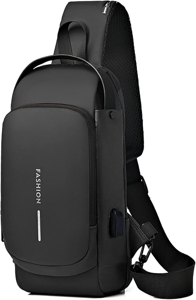 Small Travel Sling Bag Waterproof Crossbody Bag Black 
