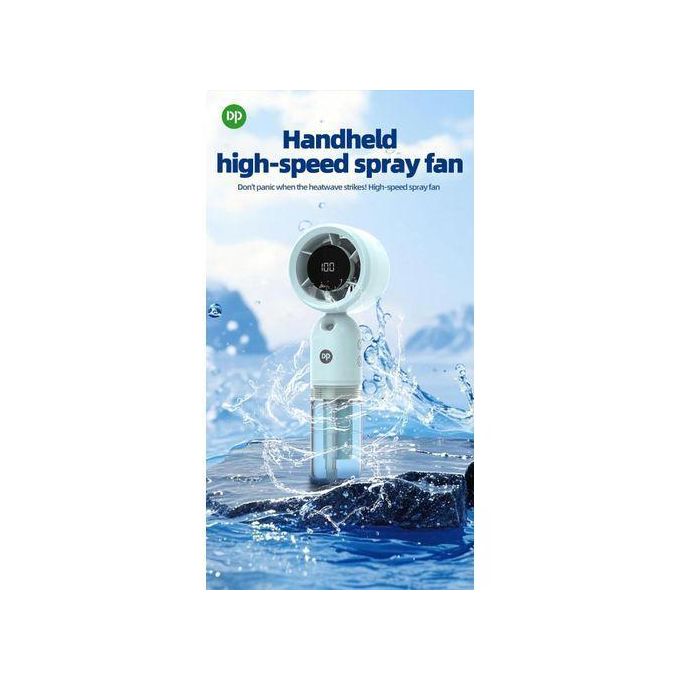 Dp 3000mAh Portable Rechargeable Ice Cooling Handheld Mist Spray Fan DP-7645 