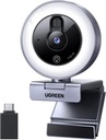 UGREEN 2K Webcam with 4-Level Ring Light