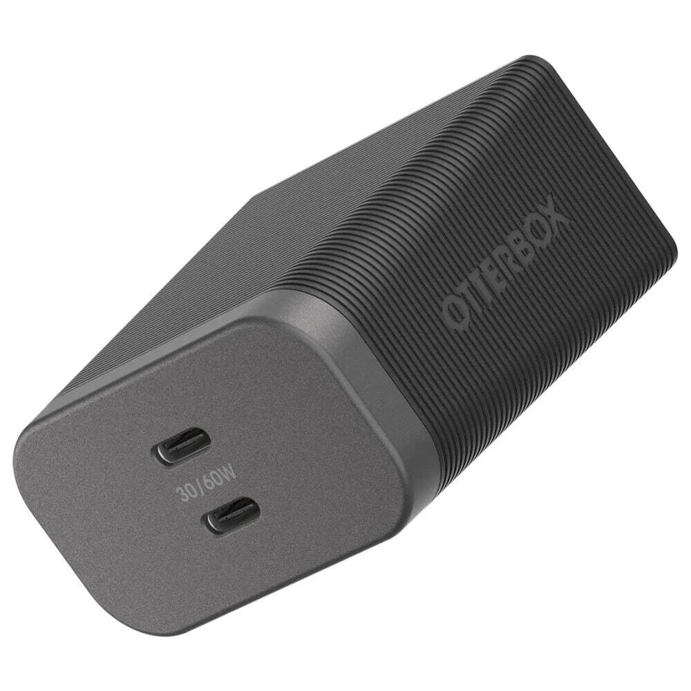 OtterBox Premium Pro USB-C Fast Wall Charger 60W Dual Port - Black