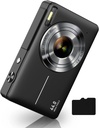  CAMKORY Digital Camera, FHD 1080P with 16X Zoom Anti Shake, 32GB Card 