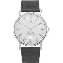 Giorgio Milano round stainless steel case with White dial Black LEATHER band MEGHAN 987ST9