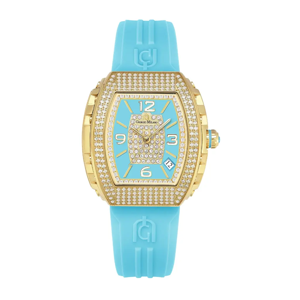 Giorgio Milano IP Gold case with Stone Bezel REGINA 242SG1626