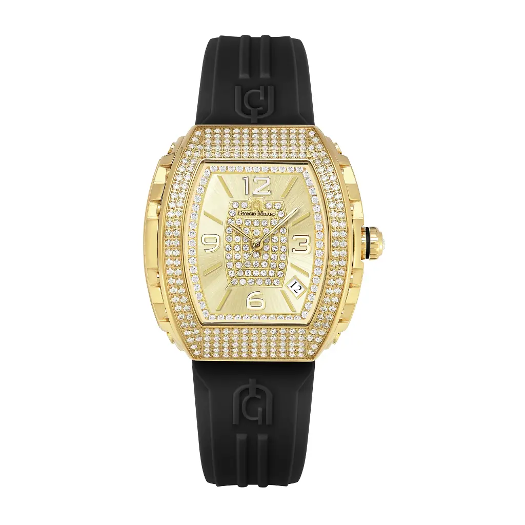 Giorgio Milano IP Gold case with Stone Bezel REGINA 242SG513