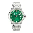 Giorgio Milano round stainless steel ,green dial and date movt LUCIS 249ST18