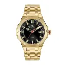Giorgio Milano round stainless steel IP gold ,Black dial and date movt LUCIS 249SG03