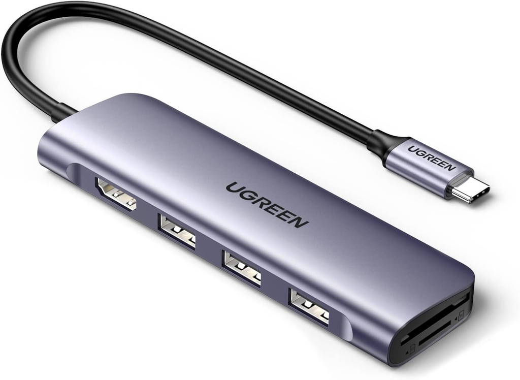 UGREEN Revodok USB C Hub 6 in 1 USB C Dongle 4K HDMI,