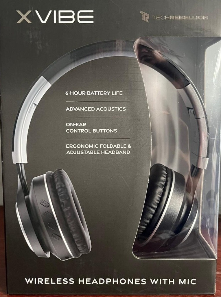 TECHREBELLION XVIBE WIRELESS HEADPHONES WITH MIC