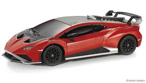  RC Lamborghini Huracan STO , Full Function R/C Radio Remote Control Car Genuine 1:28 Scale Vehicle (RED)