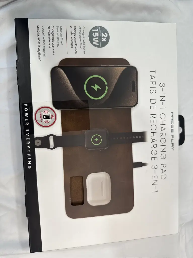 Press Play 3-in-1 Charging Pad Charge two phones at the same time