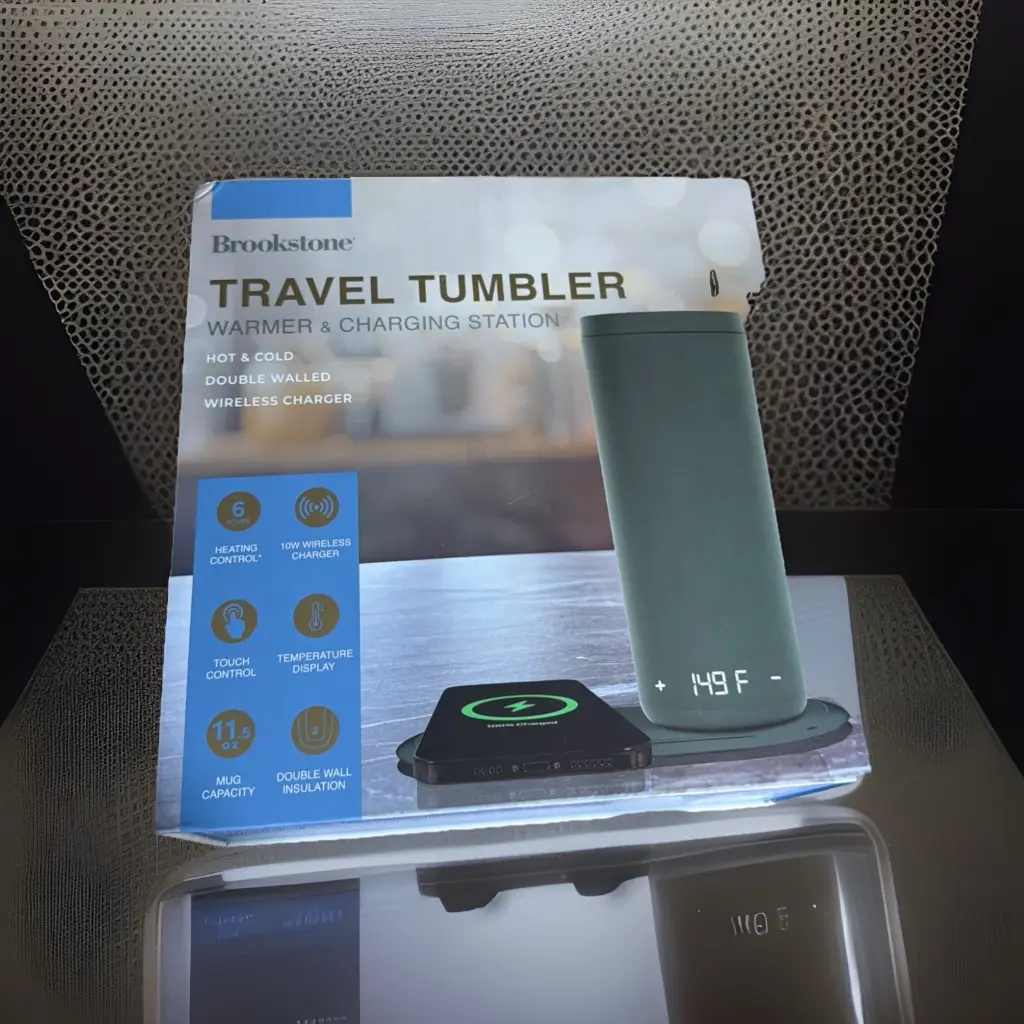 Brookstone Travel Tumbler Warmer & Charging Station