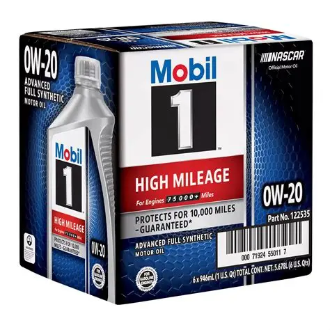 Mobil 1 SAE 0W-20 HIGH MILEAGE ADVANCED FULL SYNTHETIC MOTOR OIL 1 quarts 