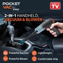 Pocket Vac PRO Handheld Vacuum and Docking Station, Compact Wireless Vacuum Cleaner