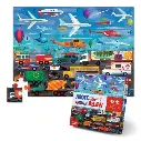 Crocodile Creek Above + Below 48-Piece Jigsaw Floor Puzzle - Fun Floor Puzzles for Kids Ages 4-8 - Things that Go