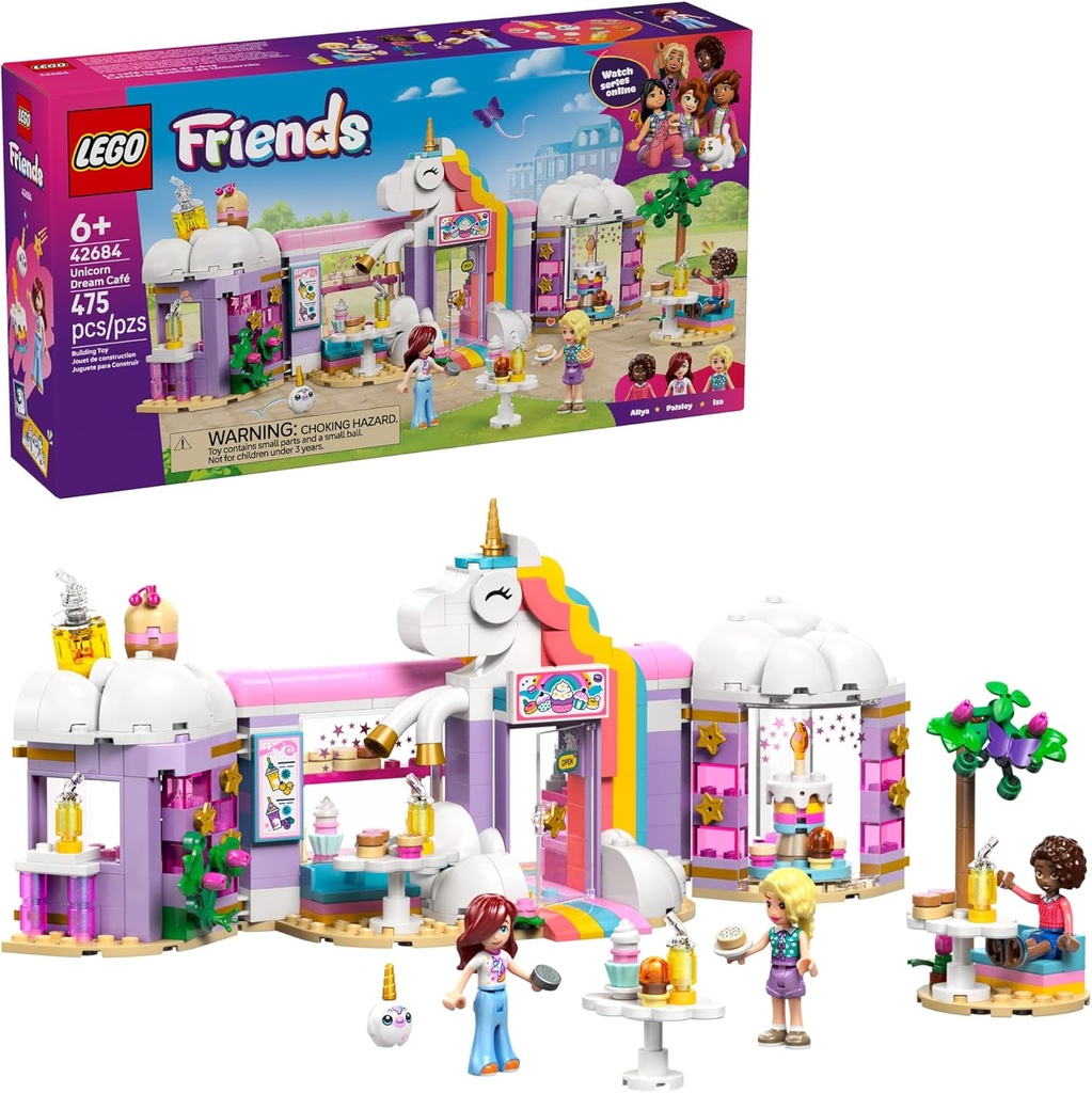 LEGO Friends Unicorn Dream Café Building Toy for Girls & Boys - Pretend Playset for Kids, Ages 6+ 42684