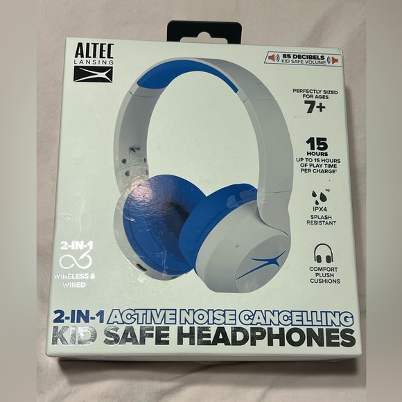 ALTEC LANSING 2-IN-1 KID SAFE HEADPHONE BLUE