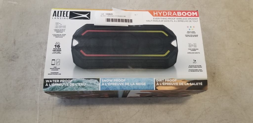 ALTEC LANSING HYDRABOOM 2.0 WIRELESS SPEAKER
