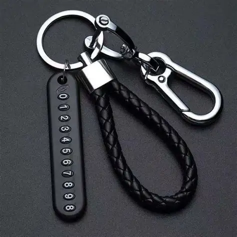  Keychain Number Tag Braided String Car Key Anti-Lost DIY Pendant 