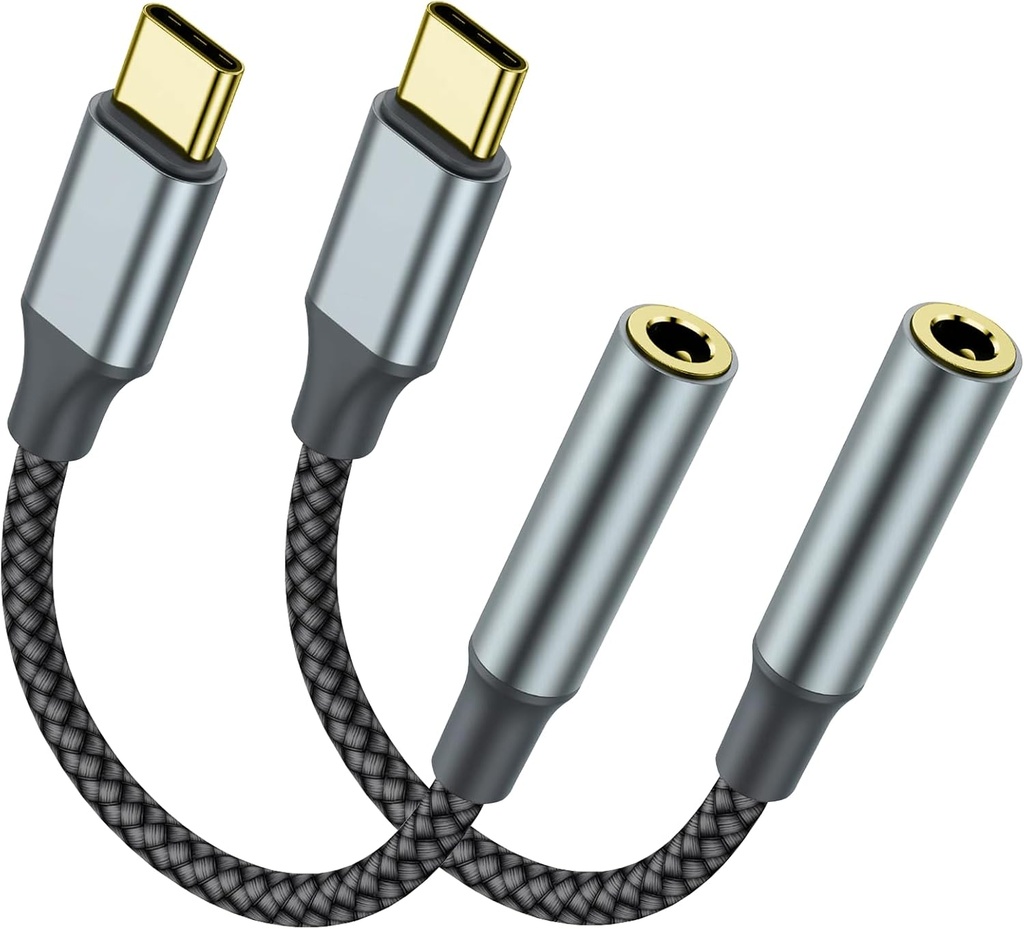 TIPSEAN USBC TO 3.5MM HEADPHONES/AUX AUDIO DONGLE CABLE JACK ADAPTER 