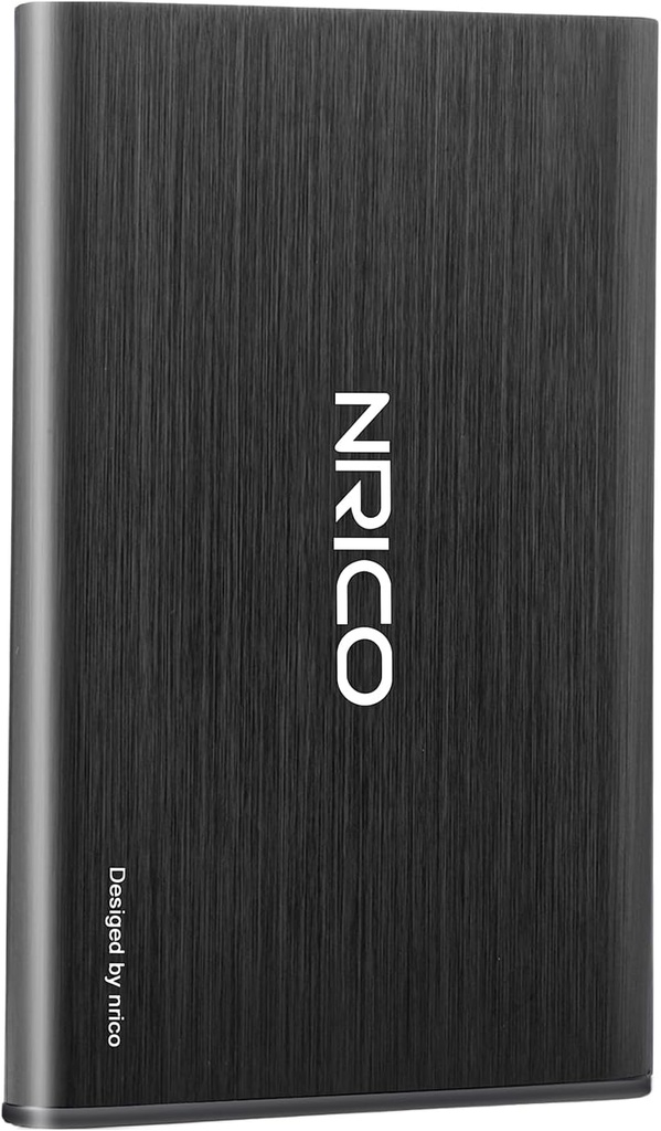 NRICO Ultra Slim 750GB Portable External Hard Drive USB3.0 HDD Storage Compatible for PC, Desktop, Laptop,Mac,PS4, Xbox one (Black, 750, GB) 