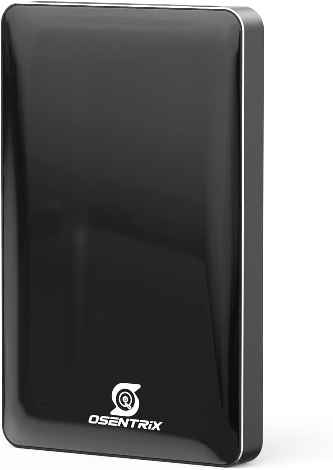OSENTRiX O1-BK 1TB USB 3.0 Pocket-Size Portable External Hard Drive (for Windows, MacOS, Xbox, PS) 