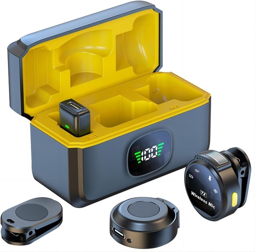 MAGNETIC WIRELESS MICROPHONE 2.4G WITH DISPLAY