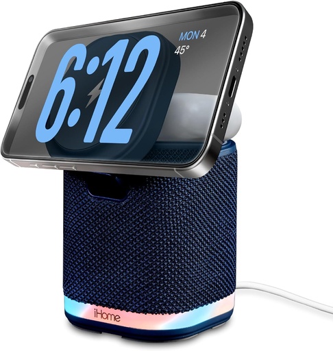 iHOME POWER TOWER DUAL CHARGING SPEAKER BLUE