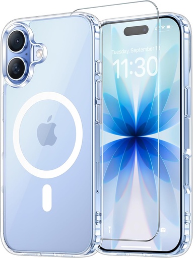 Temdan for iPhone 17 Case Clear with Screen Protector