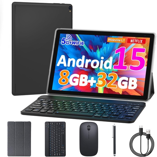 COOPER 10 inch Android 15 Tablet, 8GB RAM 32GB ROM 