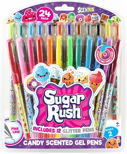 SCENTOS SUGAR RUSH 24 CANDY SCENTED GEL PENS