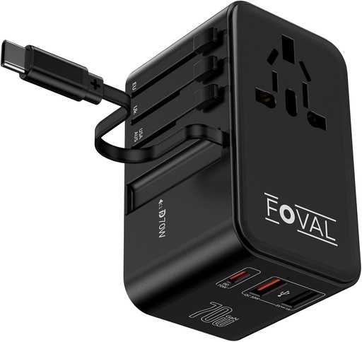 FOVAL TRAVEL ADAPTER WITH USB